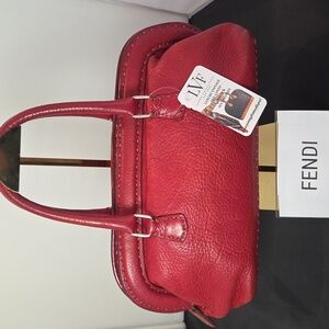 Fendi Archived Fendi Selleria leather top-handle bag rare serial # production